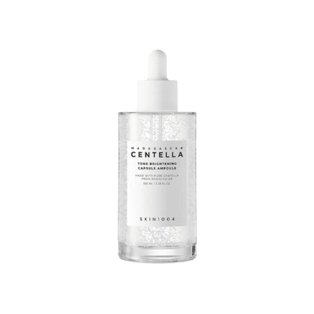 Flasche des SKIN1004 Tone Brightening Ampoule mit Pipettenverschluss.