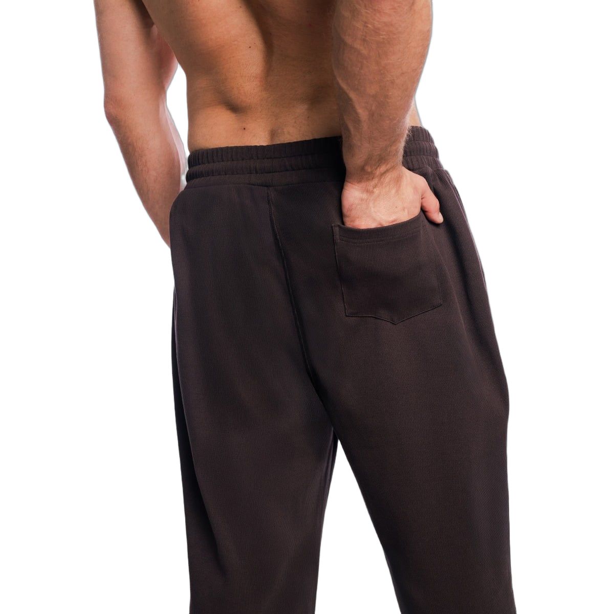 GymBeam Herren Jogginghose Oversized mit weitem Bein in Tee Braun