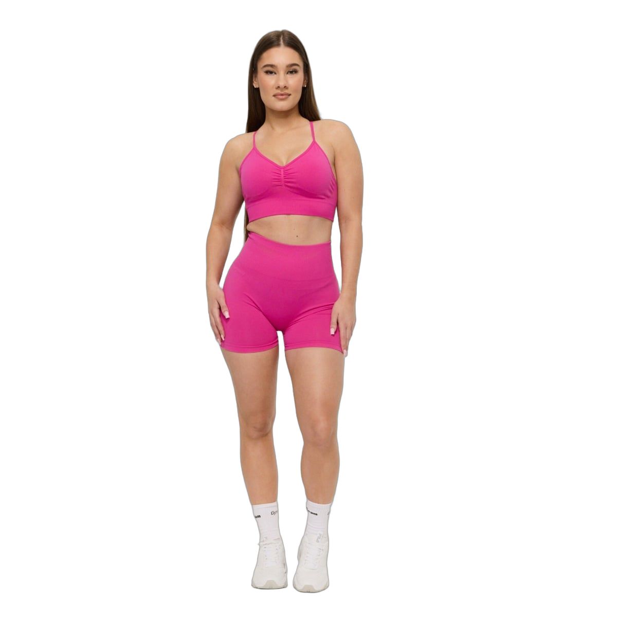 GymBeam Shorts Damen Slim Seamless mit Gummizug in Rose