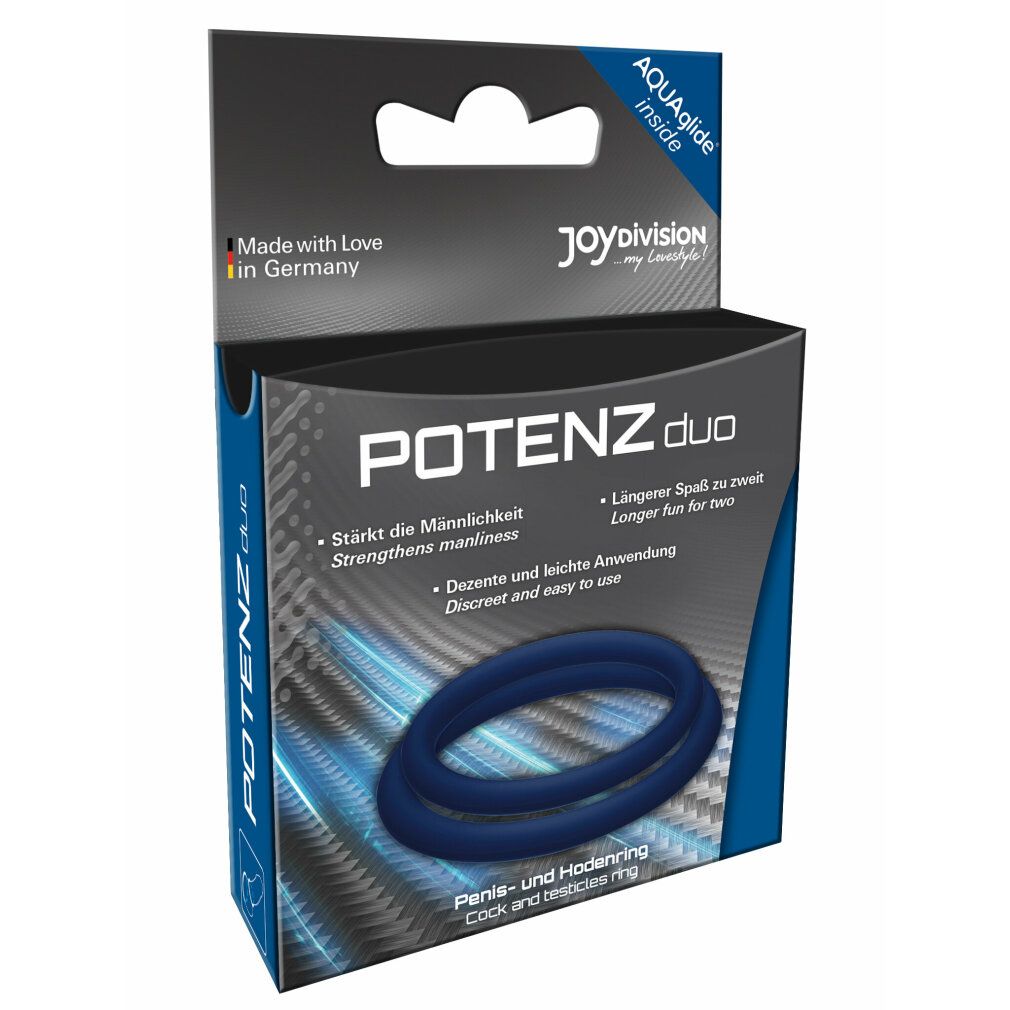 JOYDIVISION POTENZduo Penisring blau, groß L