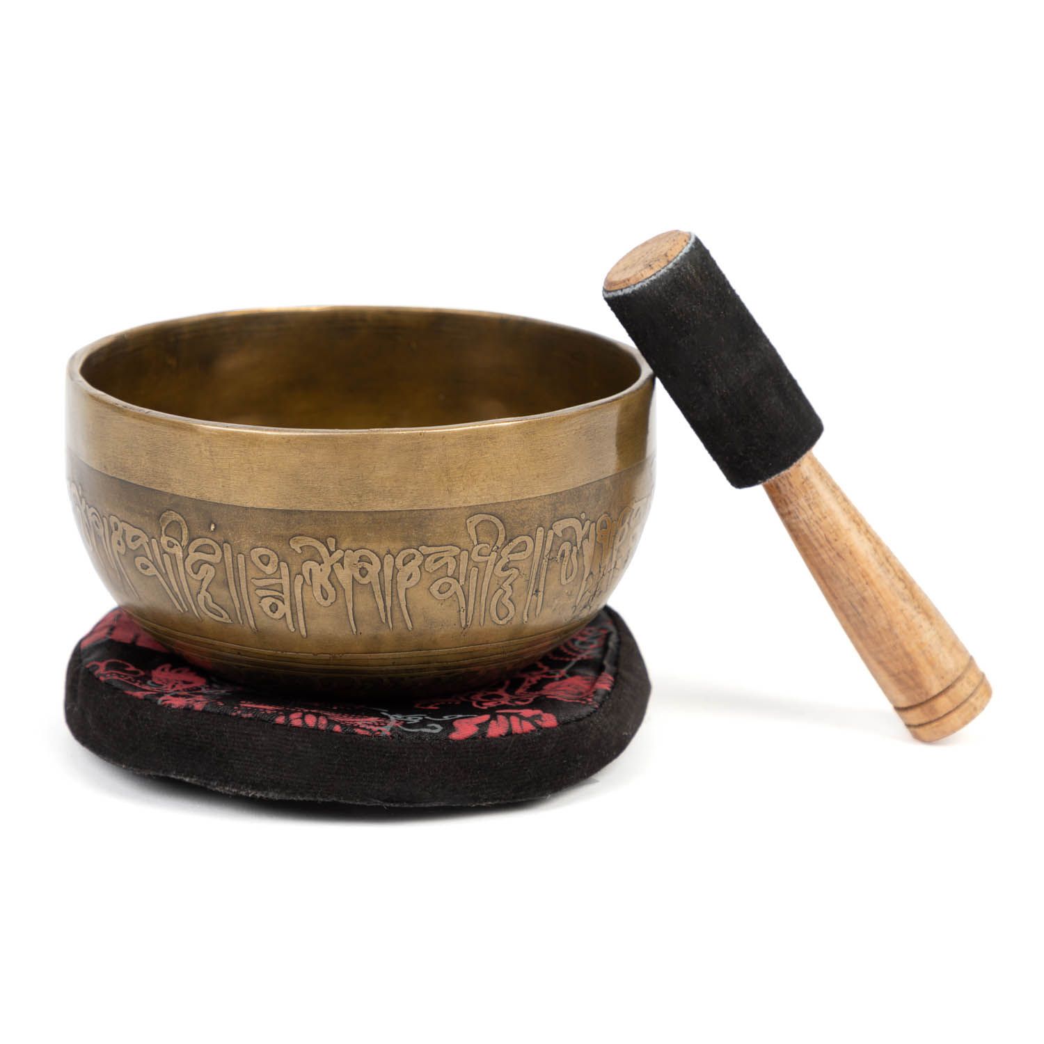 bodhi Tibetische Klangschale mit BUDDHA, inkl. Kissen, Holzklöppel