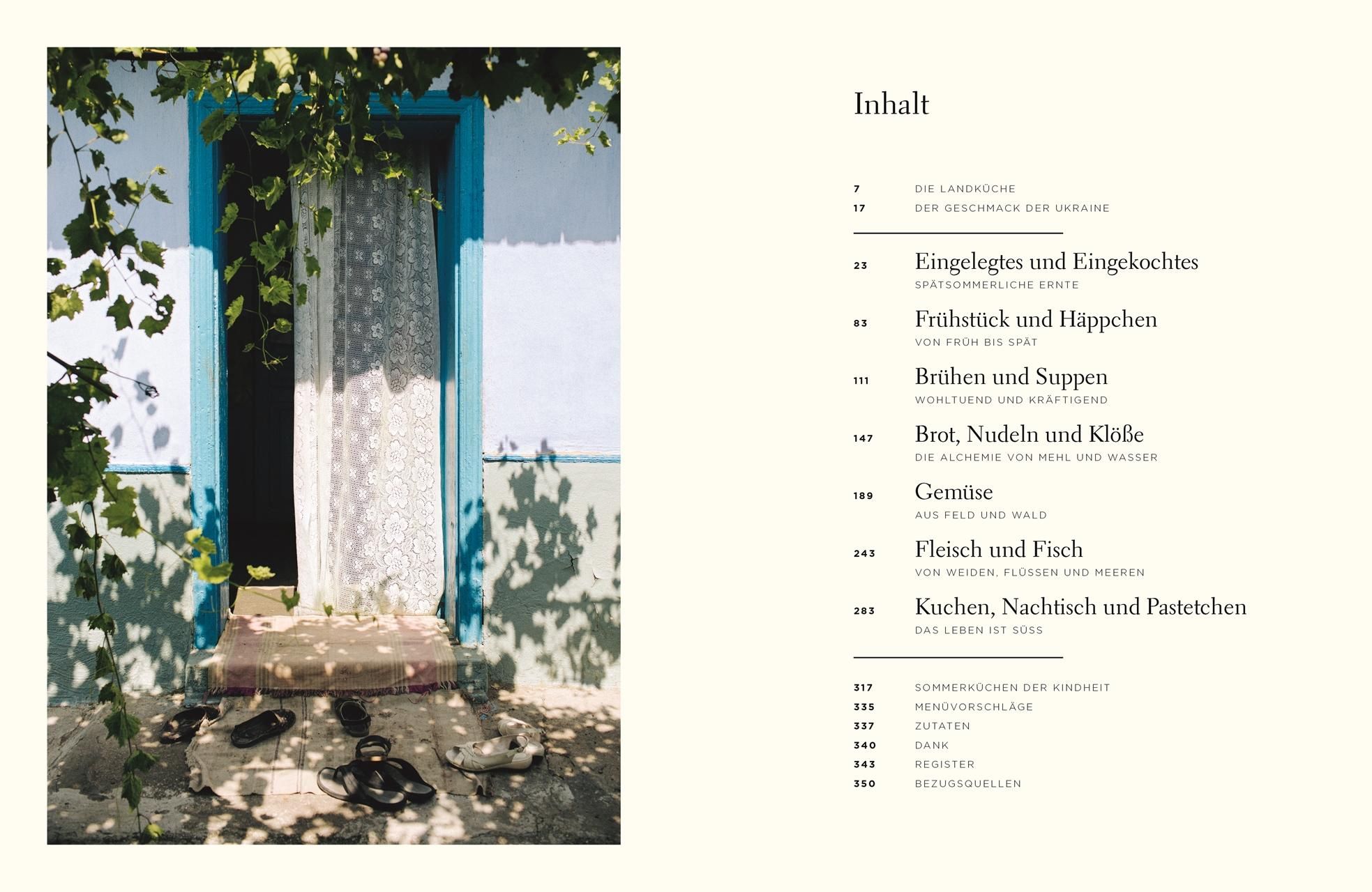 Buchseite mit Inhaltsverzeichnis. Titel: 'Inhalt'.
