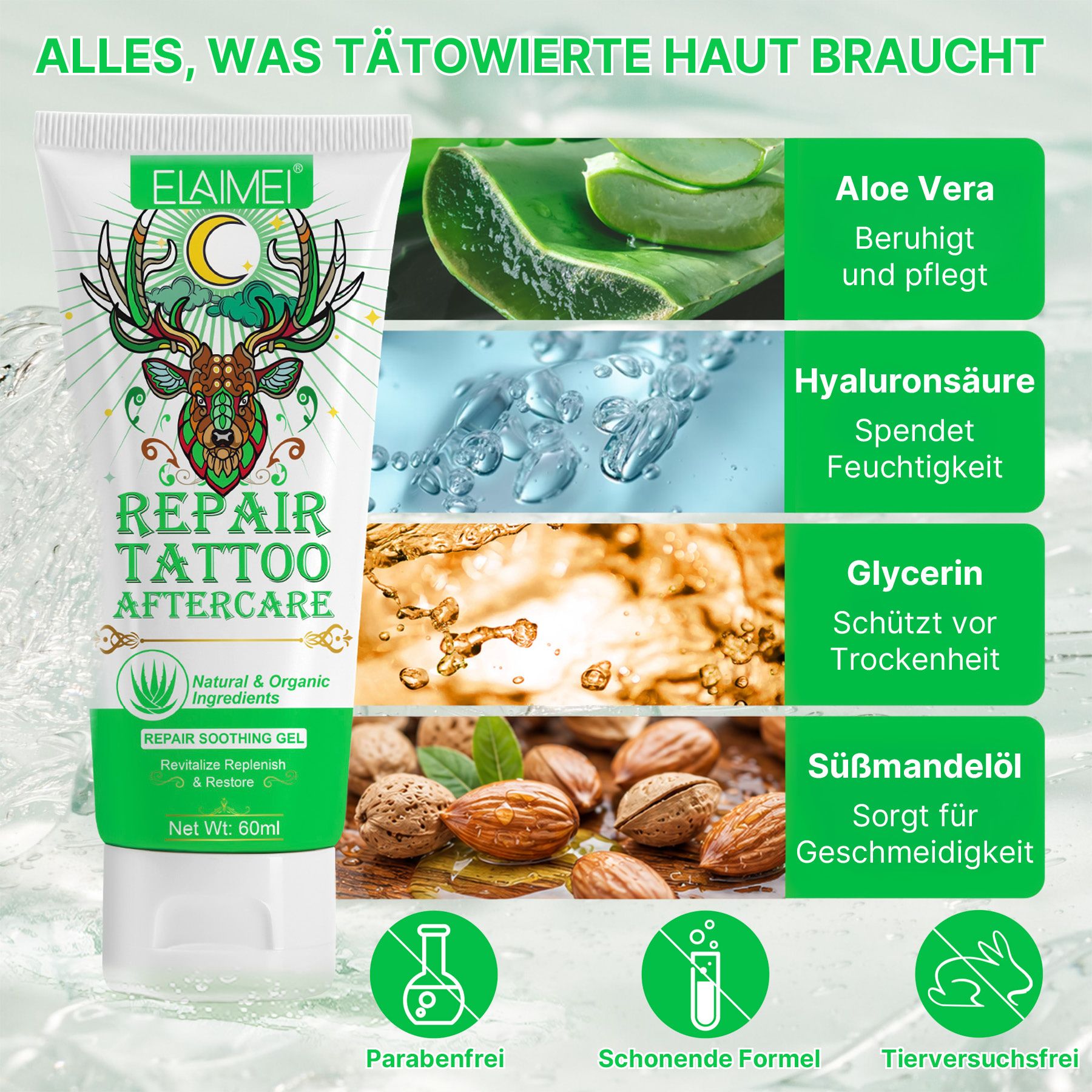 ALIVER Tattoocreme  für die Tattoopflege Aftercare