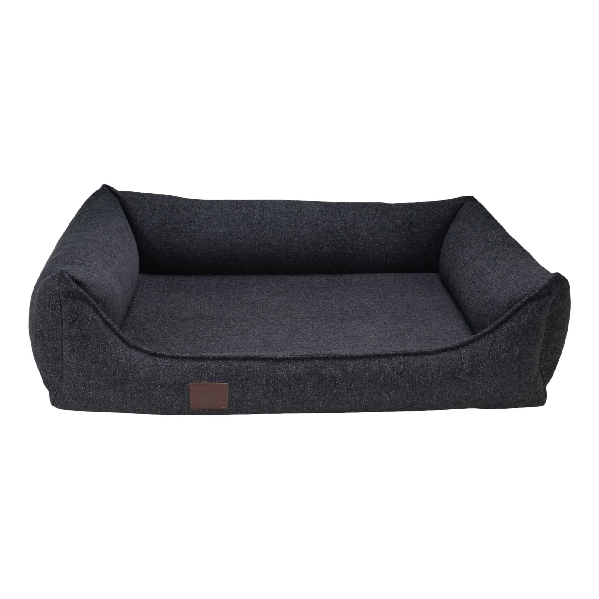 orthopädisches Hundebett "Tessa", Easy Clean-Webstoff, Farbe Dunkelgrau 100 x 80