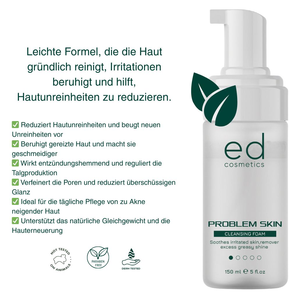 ED  COSMETICS  Skin Problem: REINIGUNGSSCHAUM für empfindliche Haut – porenfein & beruhigend