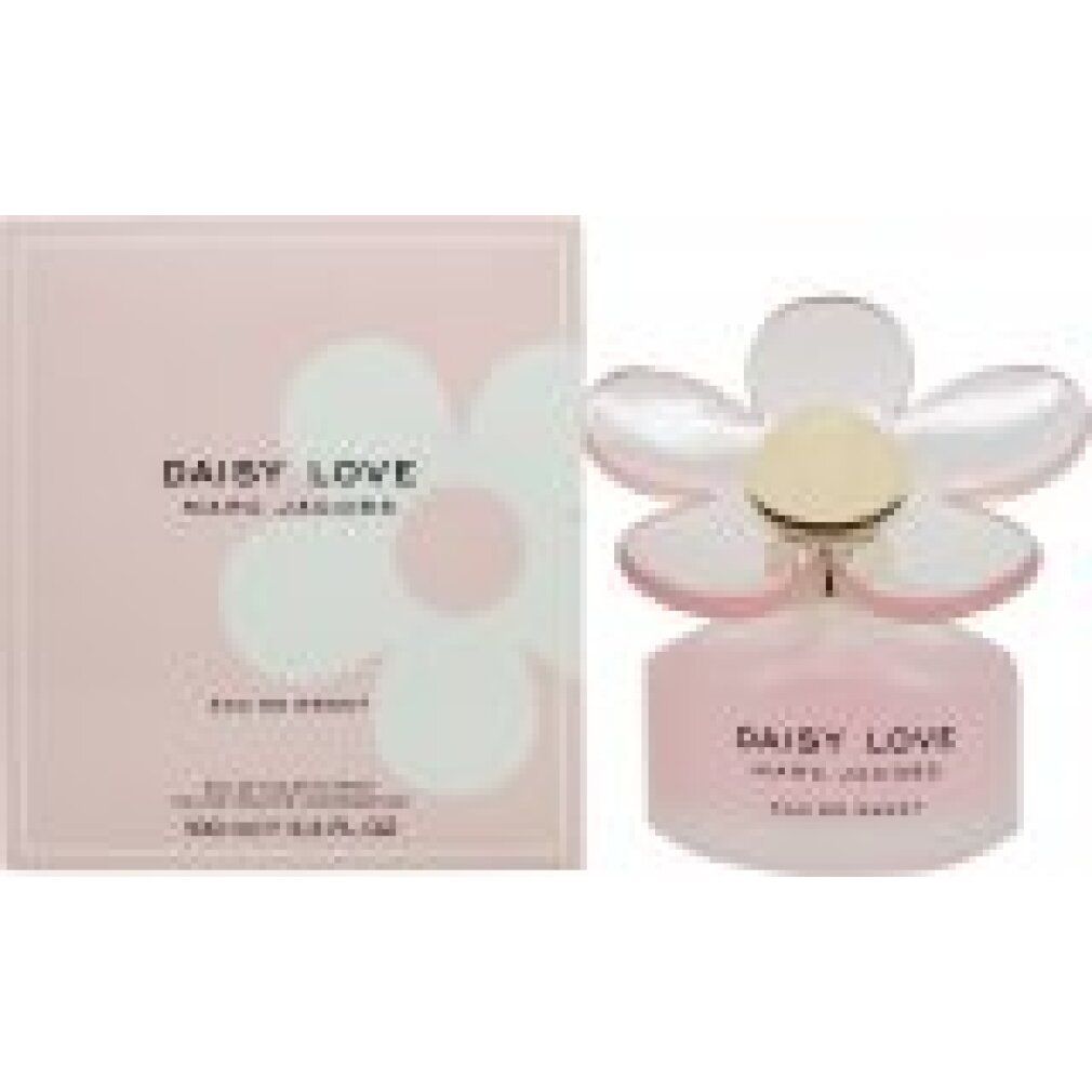 Marc Jacobs Daisy Love Eau So Sweet Edt Spray Flakon und Umverpackung nebeneinander.