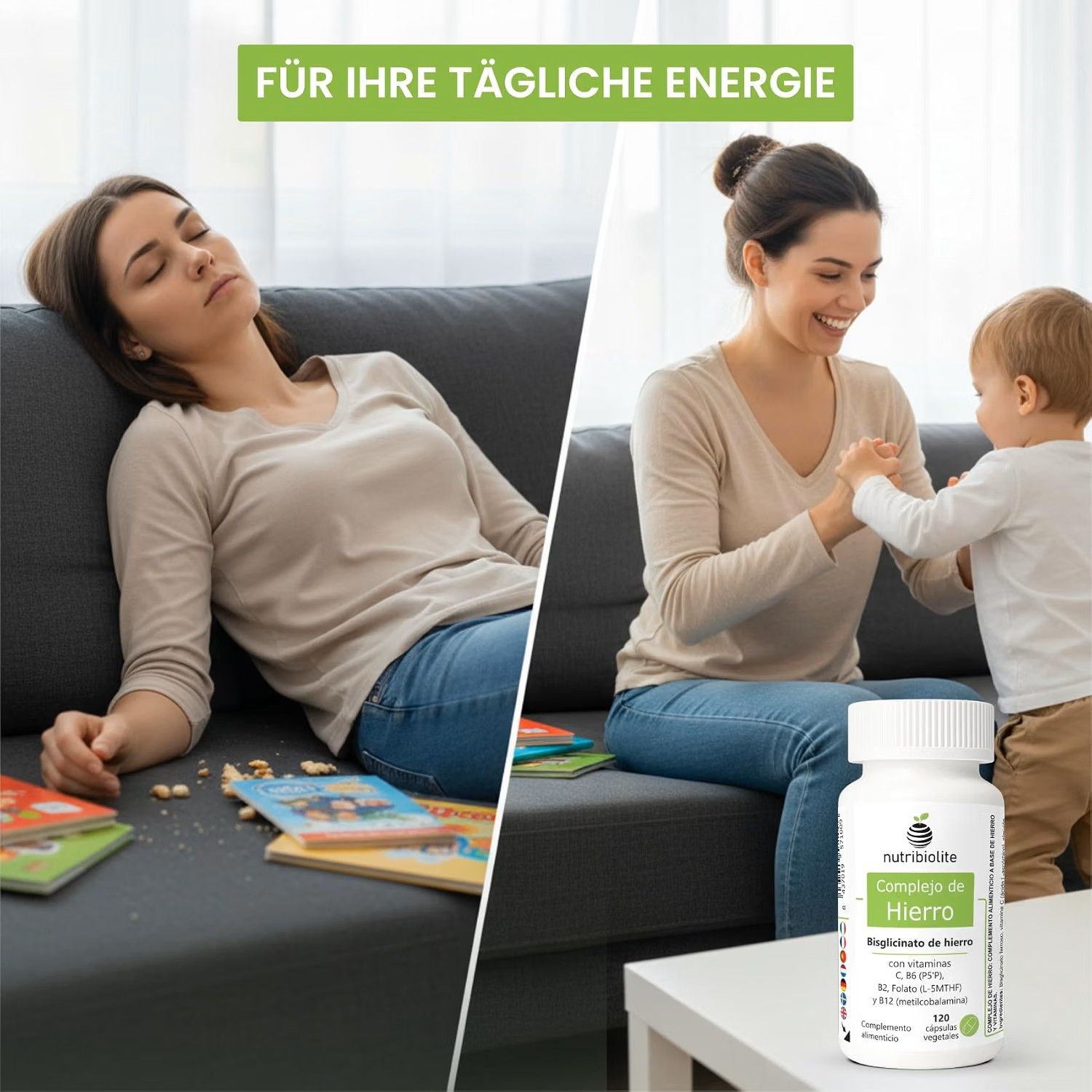 Nutribiolite Eisenbisglycinat mit Vitaminkomplex