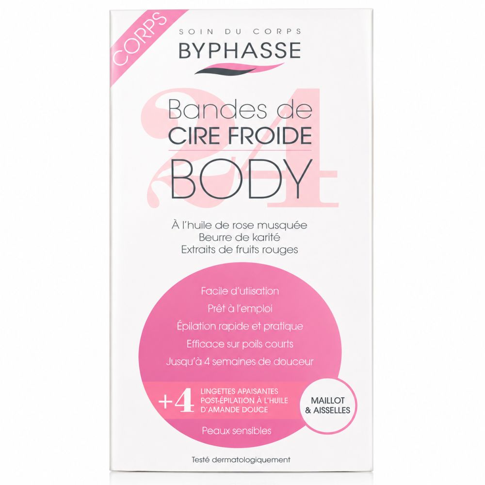 Byphasse - Kaltwachsstreifen für Bikinizone & Achseln 24 Stk Pc