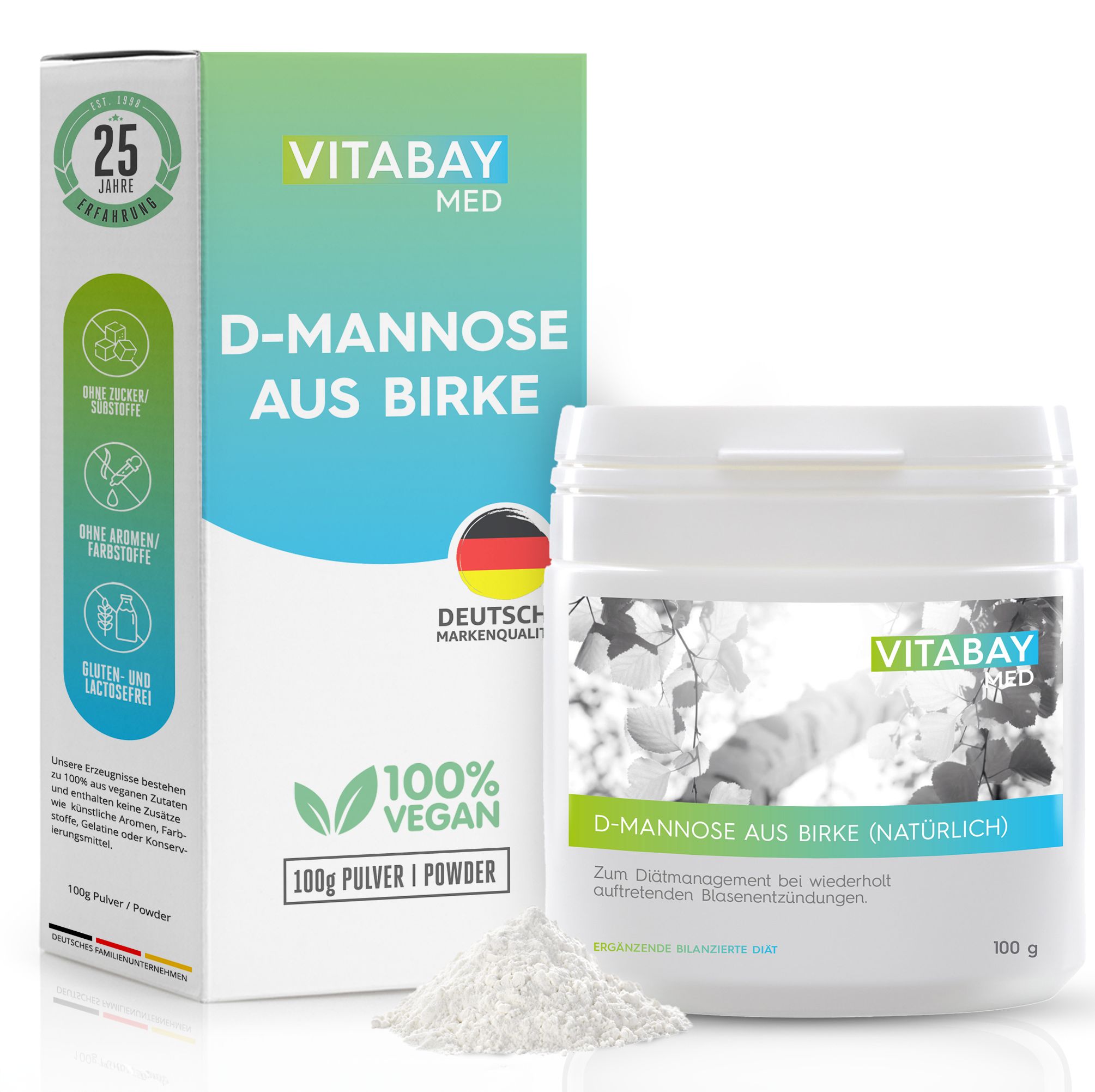 Vitabay D Mannose Pulver aus Birke 200 g - Shop Apotheke