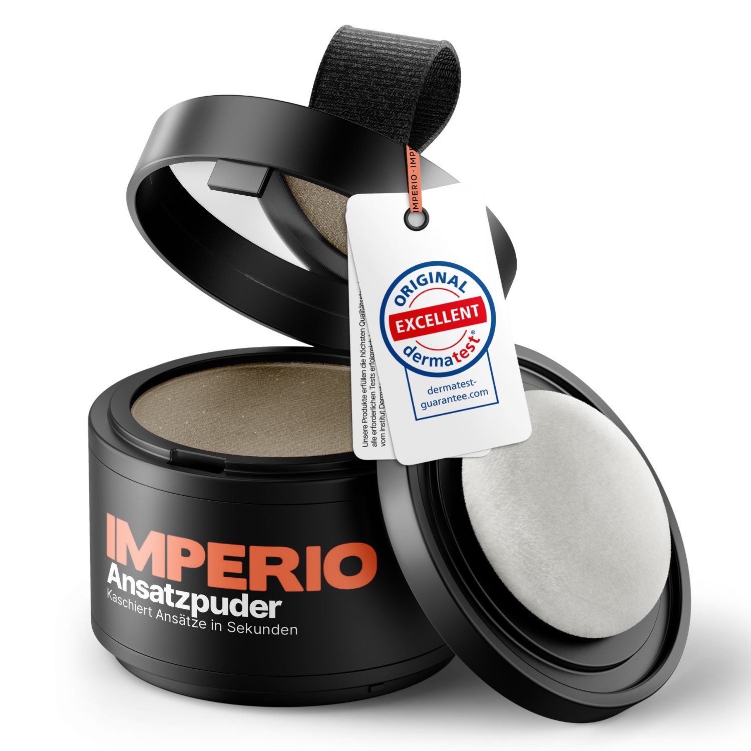 IMPERIO® Ansatzpuder - kaschiert herauswachsende Ansätze & kahle Stellen im Haar