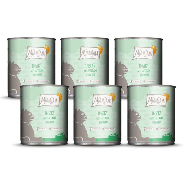 MjAMjAM - Insekt mit saftigem Hühnchen 6x800 g Futter