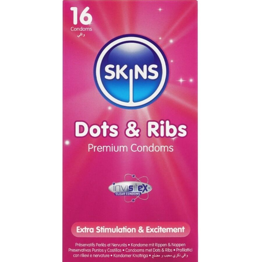 Skins - Dots & Ribs Premium-Kondome 16 St