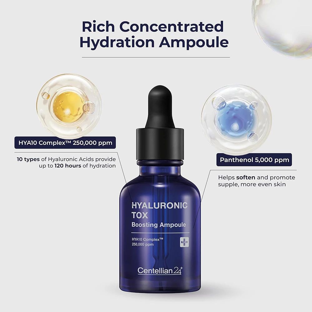 CENTELLIAN24 Hyaluronic Tox Boosting Ampoule – Feuchtigkeitsspendendes Anti-Aging Serum