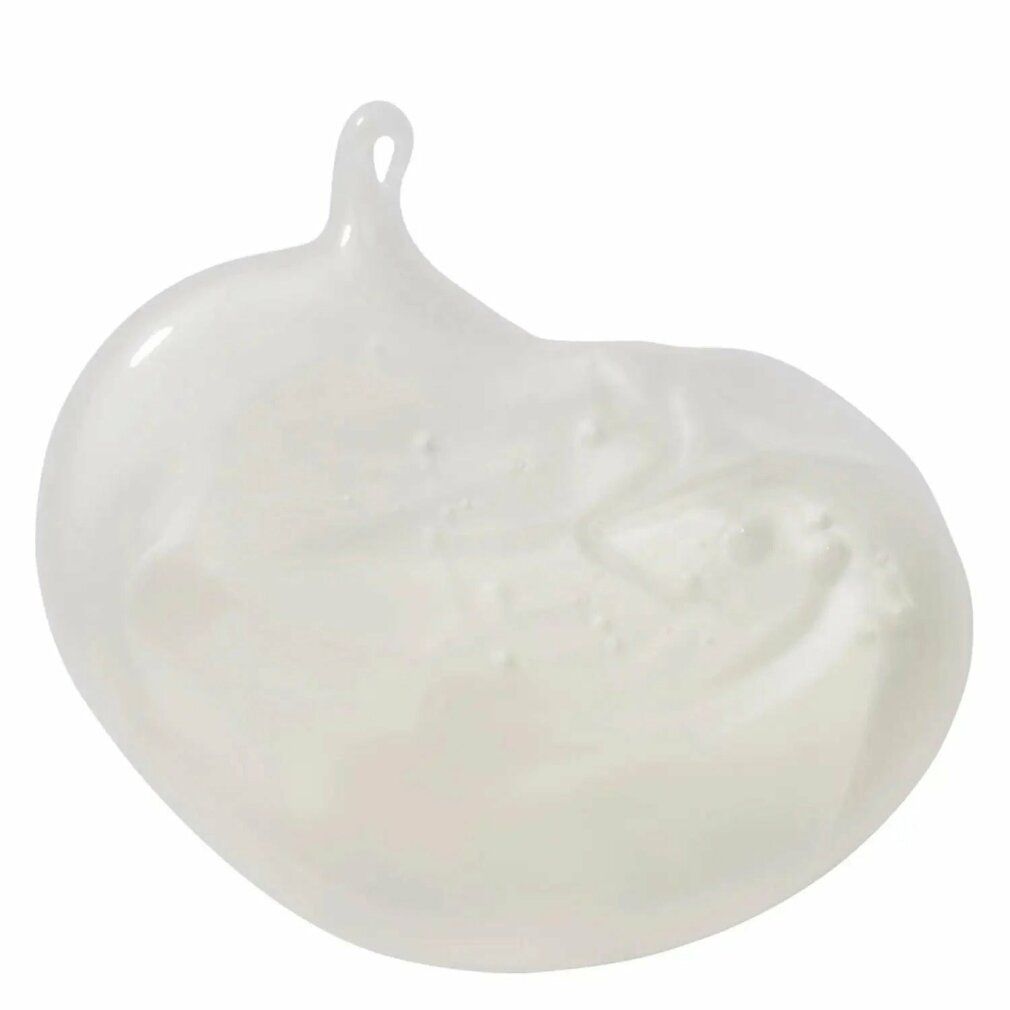 Klare, gelartige Substanz mit Tropfenform.