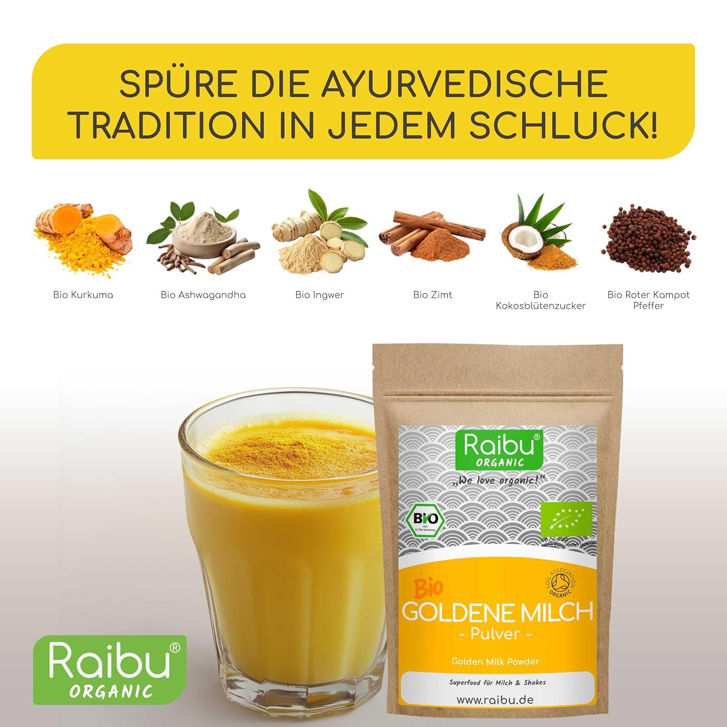 RAIBU Goldene Milch Pulver BIO