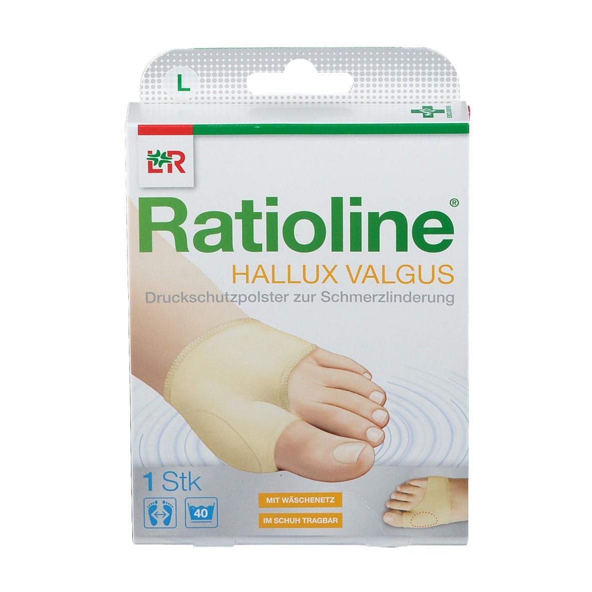 Ratioline® Hallux Valgus Druchschutzpolster L