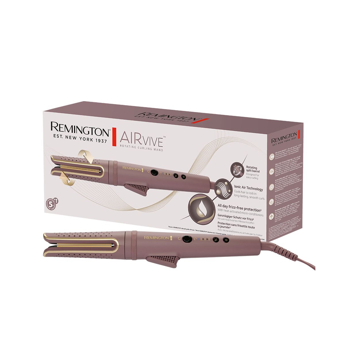 REMINGTON Lockenstab rotierend Rotating Curler AIRvive CI8930 Anti-Frizz Ionen