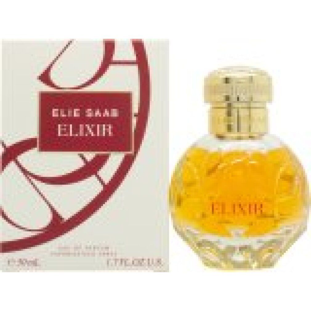 Flakon und Verpackung. Aufschrift "ELIE SAAB ELIXIR".