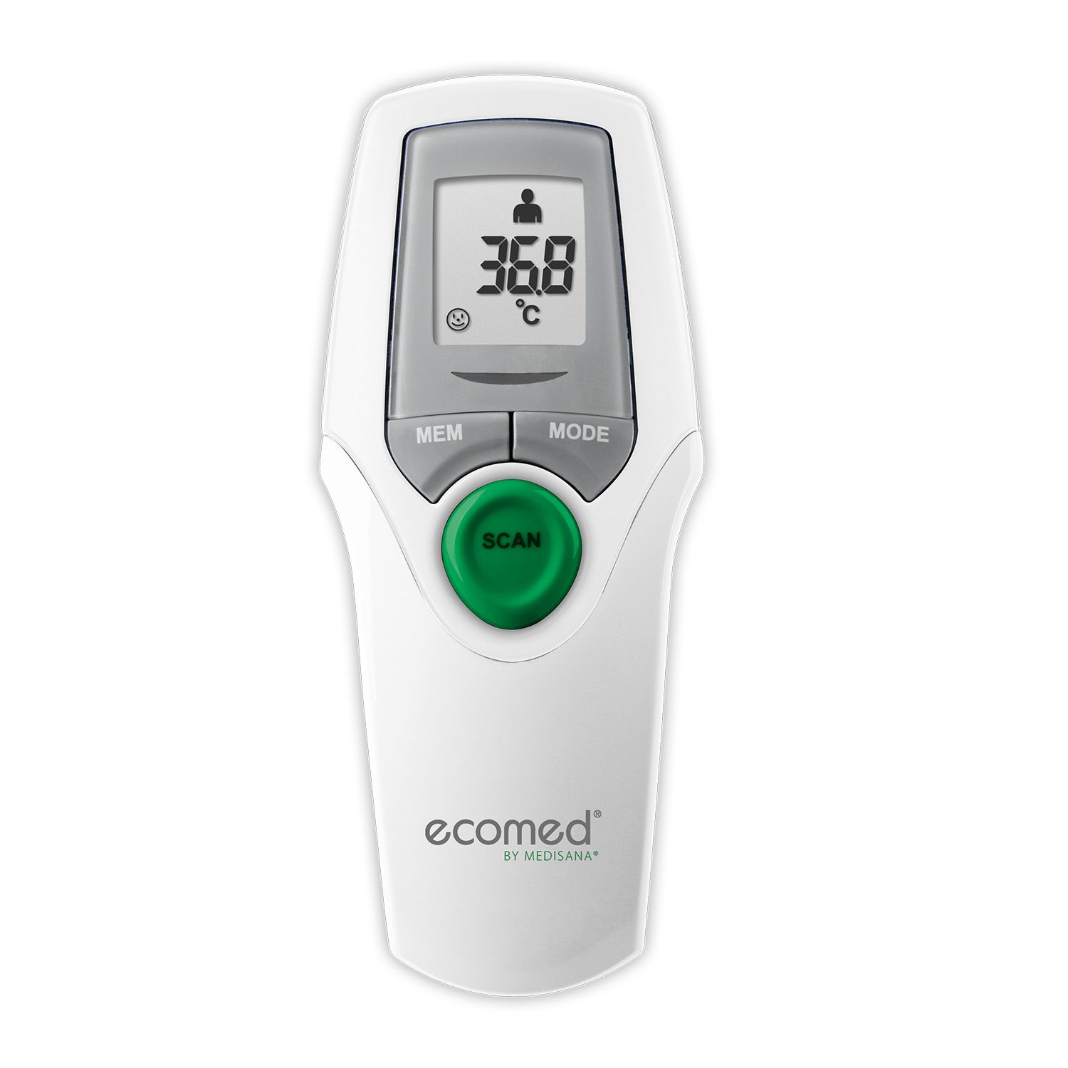 ecomed TM-65E digitales Infrarot-Fieberthermometer für Baby, Kinder und Erwachsene, Stirnthermometer