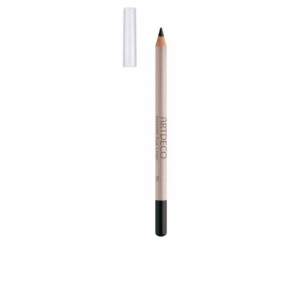 Artdeco Smooth Eye Liner, Stift mit schwarzer Mine, hellem Holzschaft und transparenter Kappe. Aufschrift "ARTDECO Smooth Eye Liner 55".