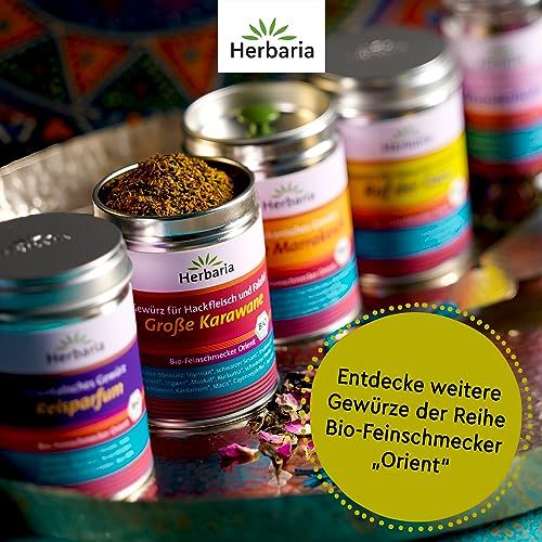 Herbaria Gewürzdosen "Große Karawane" für Hackfleisch und Falafel. Bio-Feinschmecker Orient.