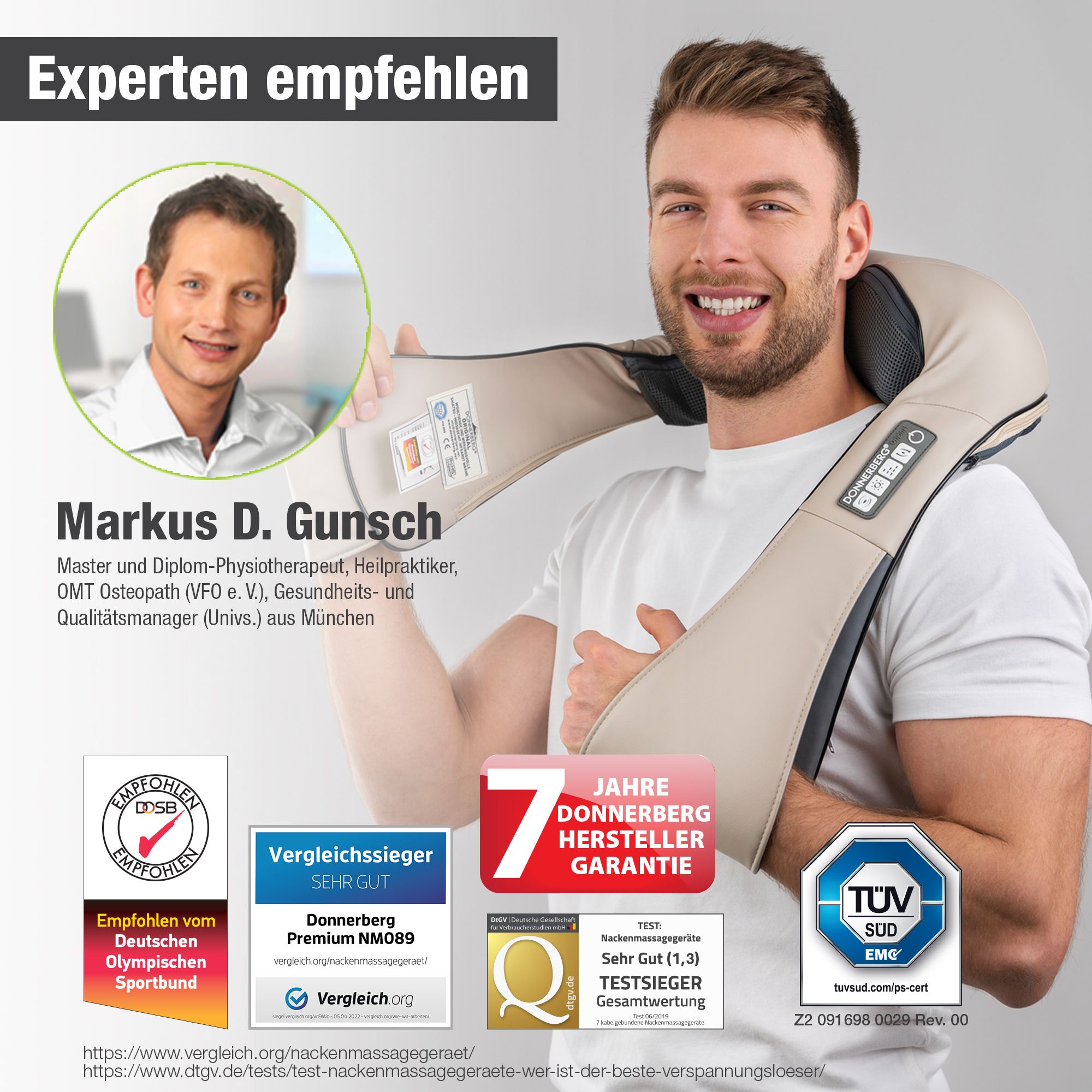 Donnerberg Premium Nacken Massagegerät