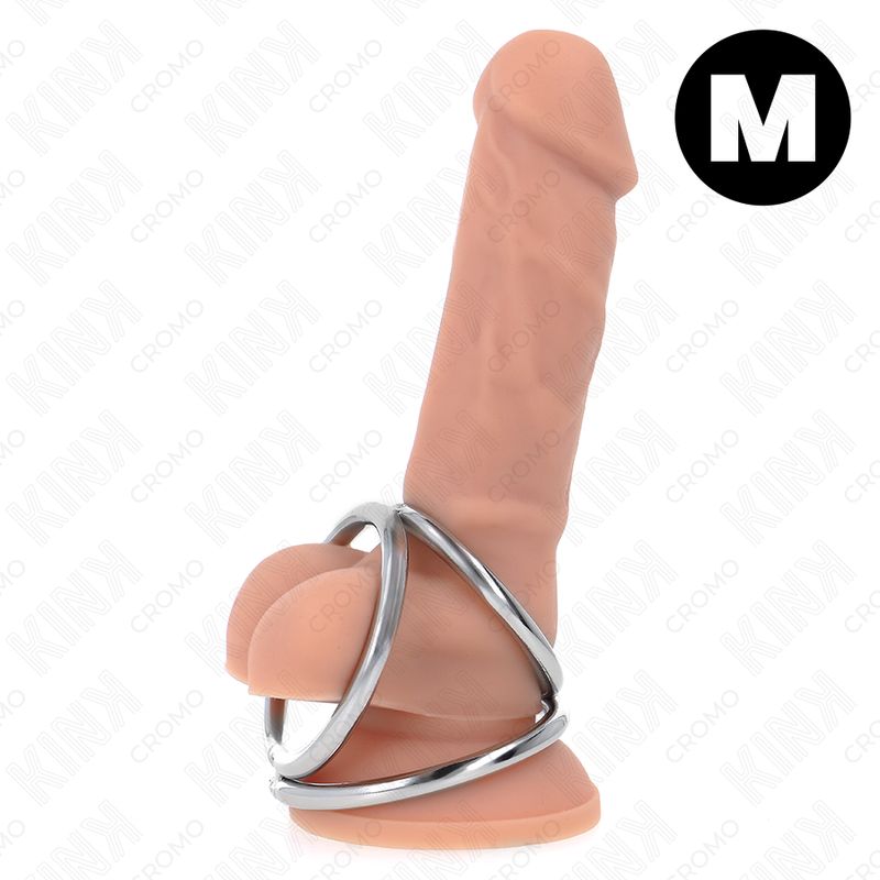 Kink - Anello in metallo cromato triplo