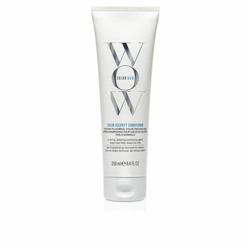 Weiße Tube mit "WOW" und "Color Security Conditioner". Für coloriertes Haar. 250 ml.