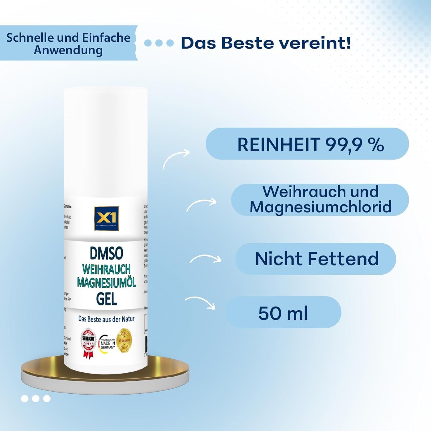 X1 DMSO Weihrauch Magnesiumöl Gel