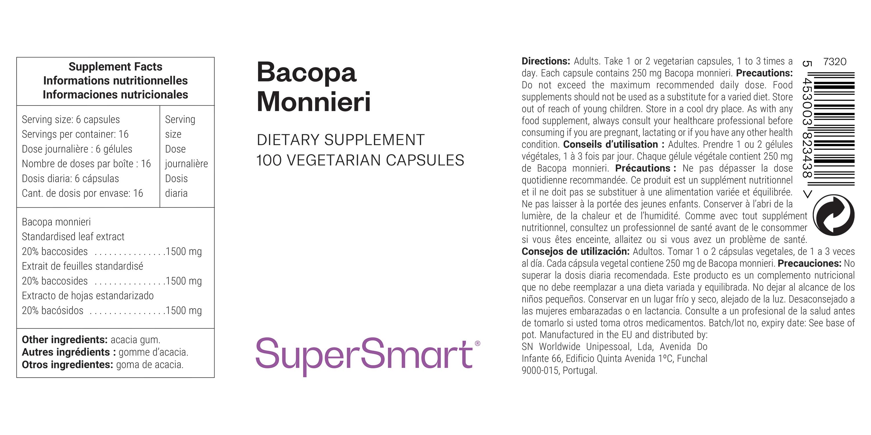 SuperSmart - Bacopa monnieri 100 St