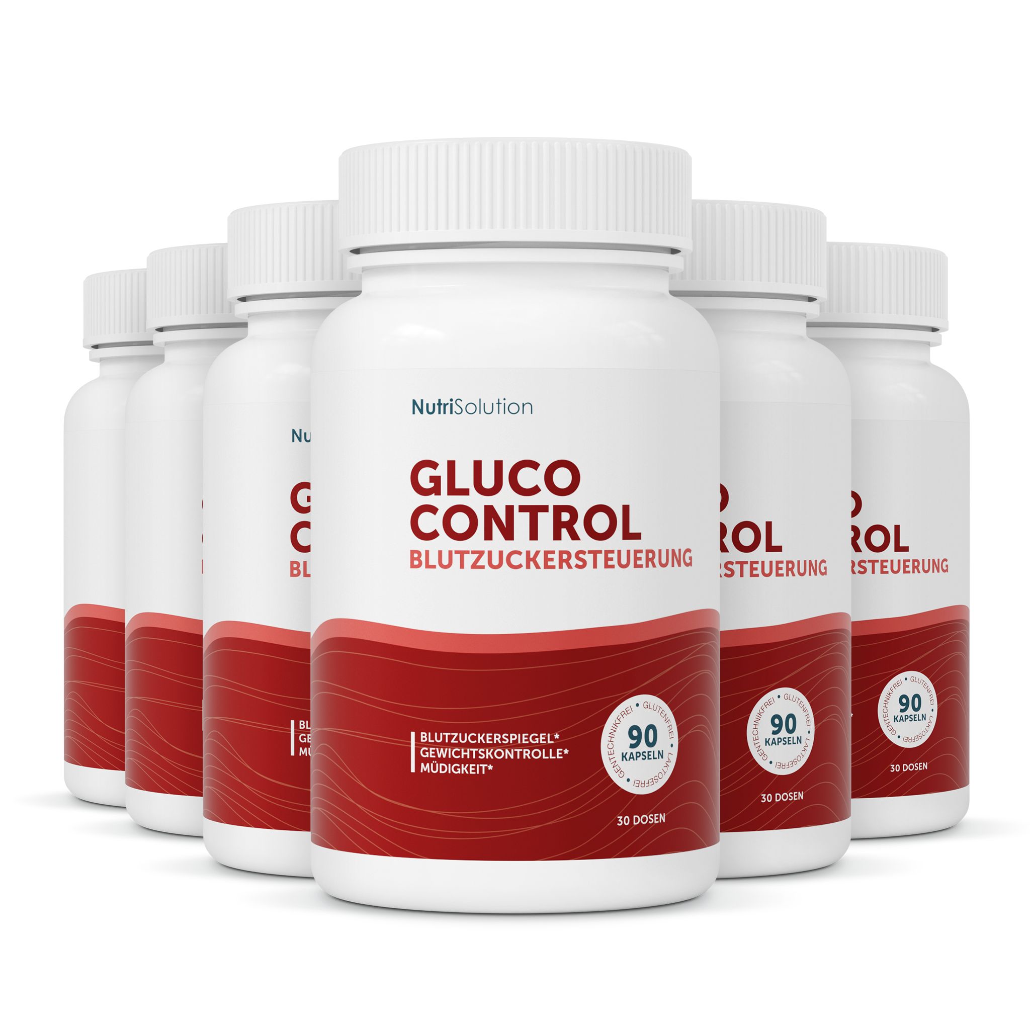 Sechs Flaschen NutriSolution Glucauxi 85 im 6er Pack.