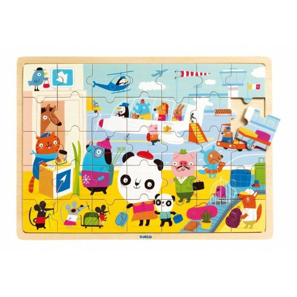 Puzzle in legno djeco dell'aeroporto 35 pezzi