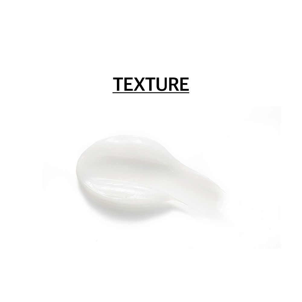 Nahaufnahme einer weißen Creme-Textur auf weißem Hintergrund.