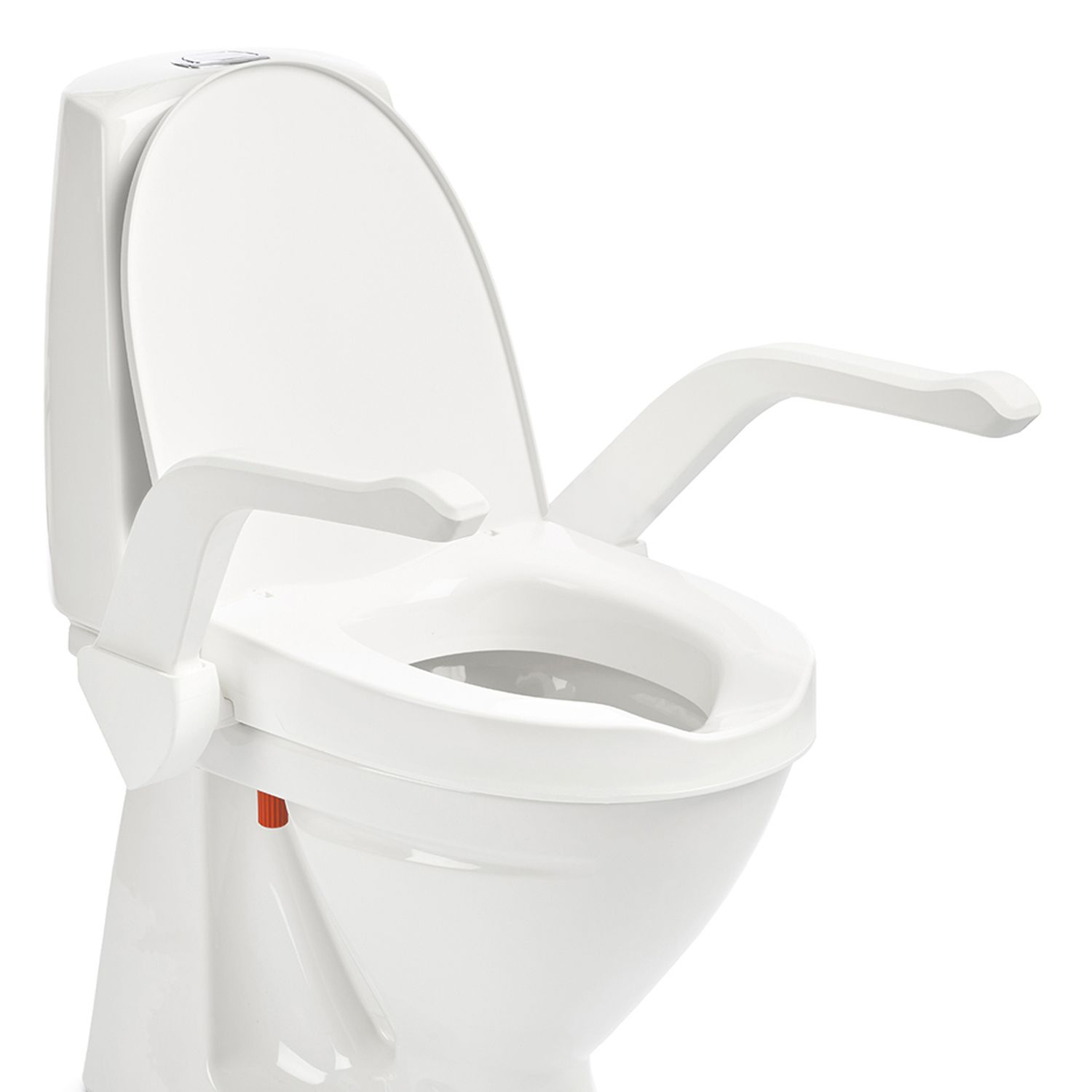 Etac My-Loo Toilettensitzerhöhung fest mit Deckel und Armlehnen