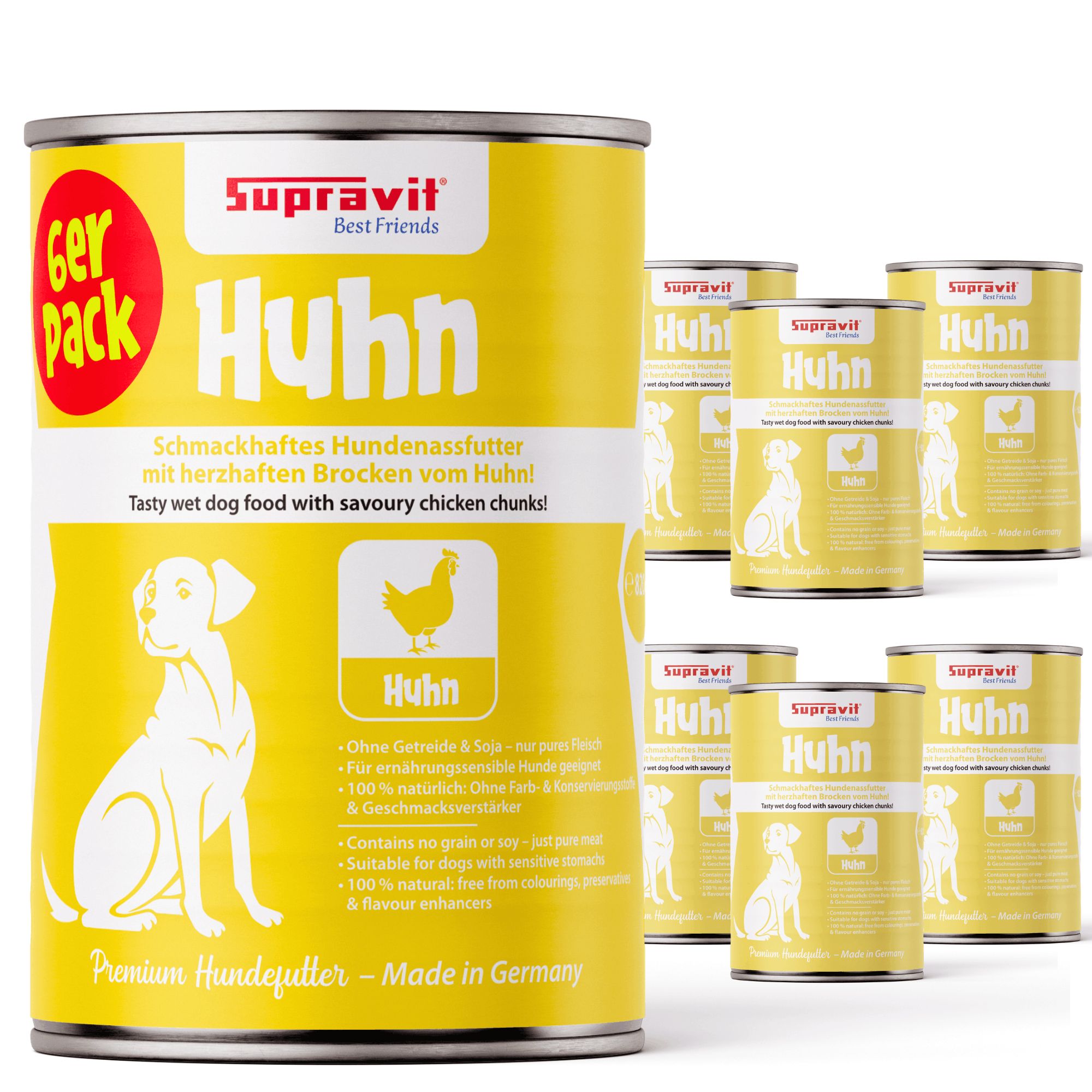 Supravit Hundenassfutter Dosenfutter für Hunde 4920 g