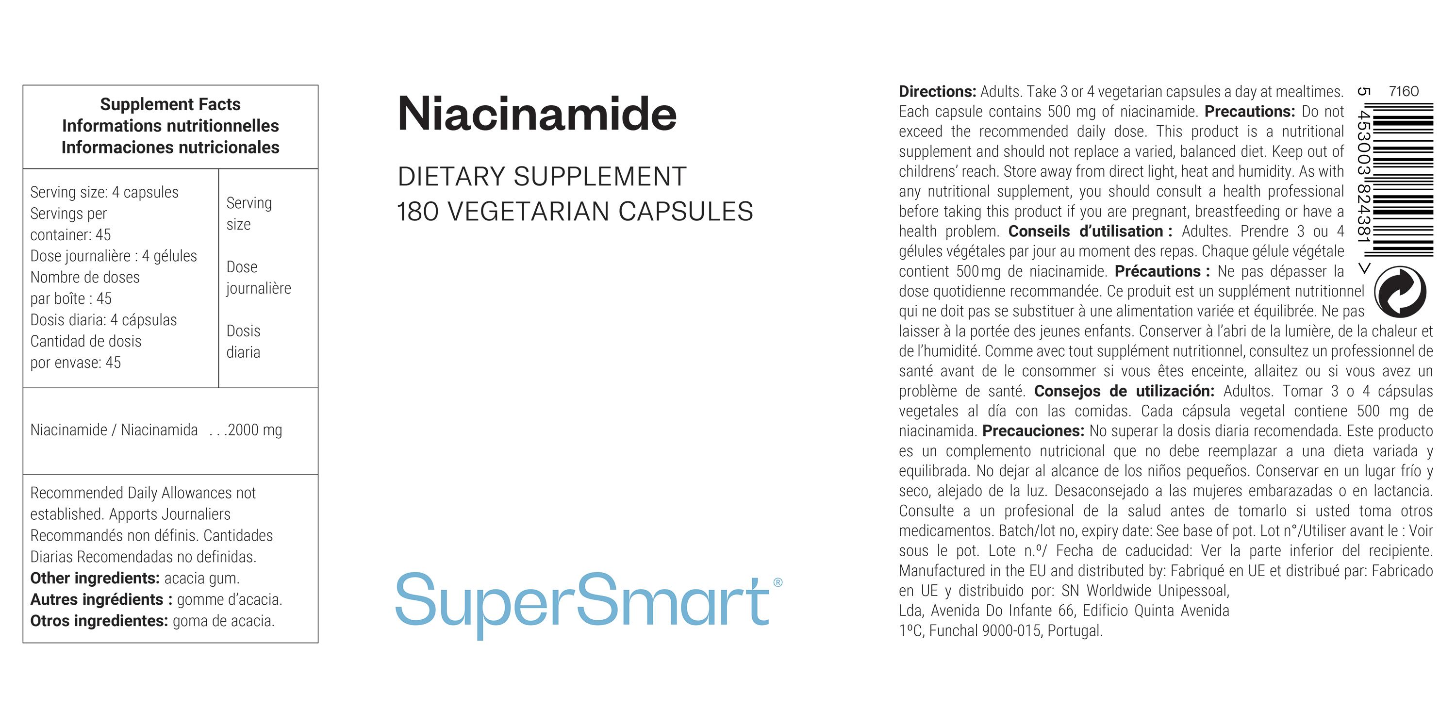 SuperSmart - Niacinamide 180 St