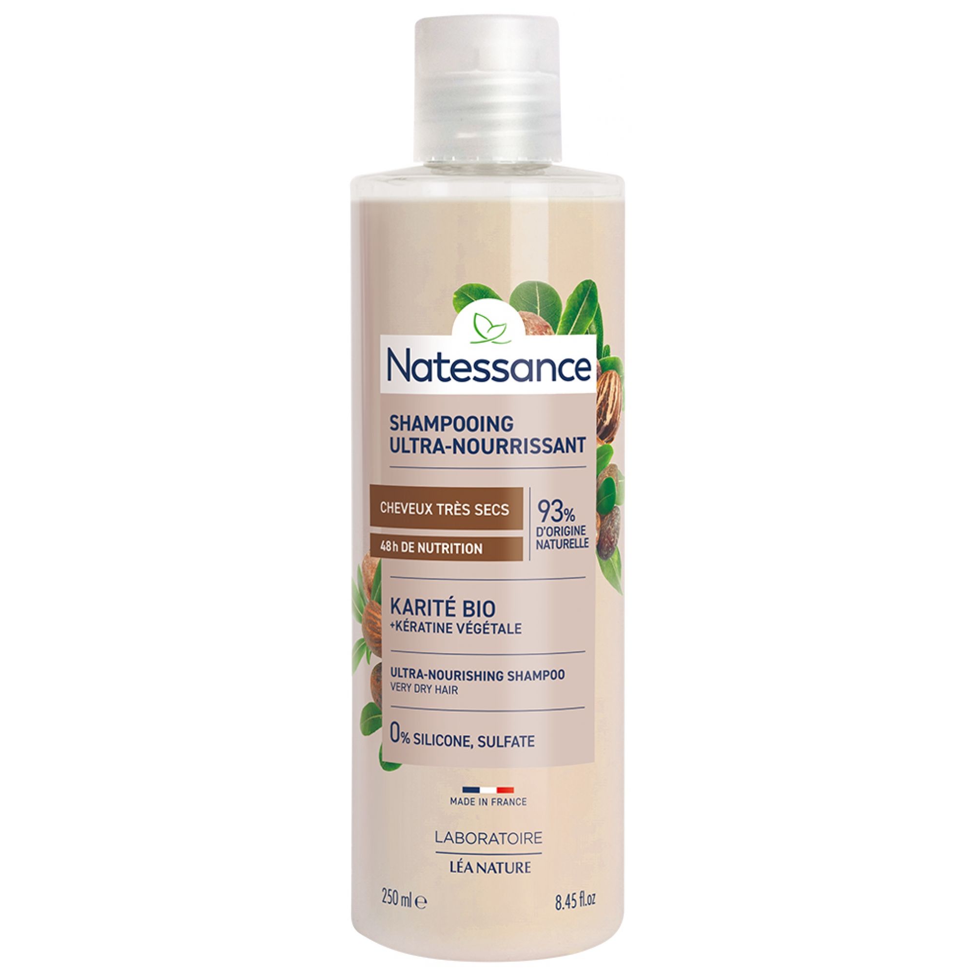 Natessance Shea & Gemüse Keratin Creme Shampoo 17,5x5x5 cm Liquidum