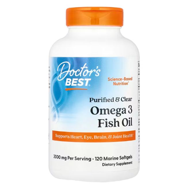 Doctor's Best Gereinigtes & klares Omega 3 Fischöl mit Goldenomega 120 Pc