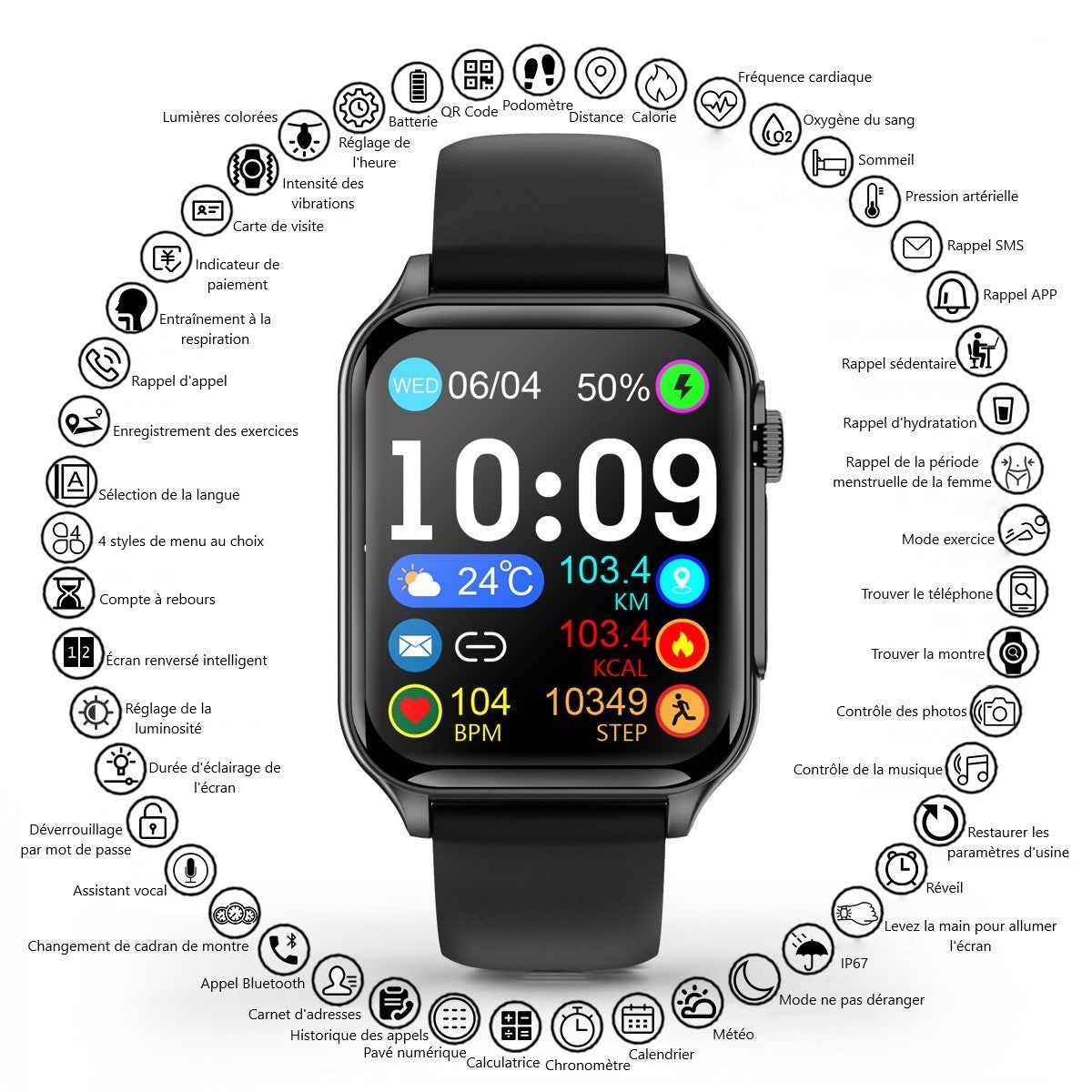 Platyne Multifunktionale Smartwatch