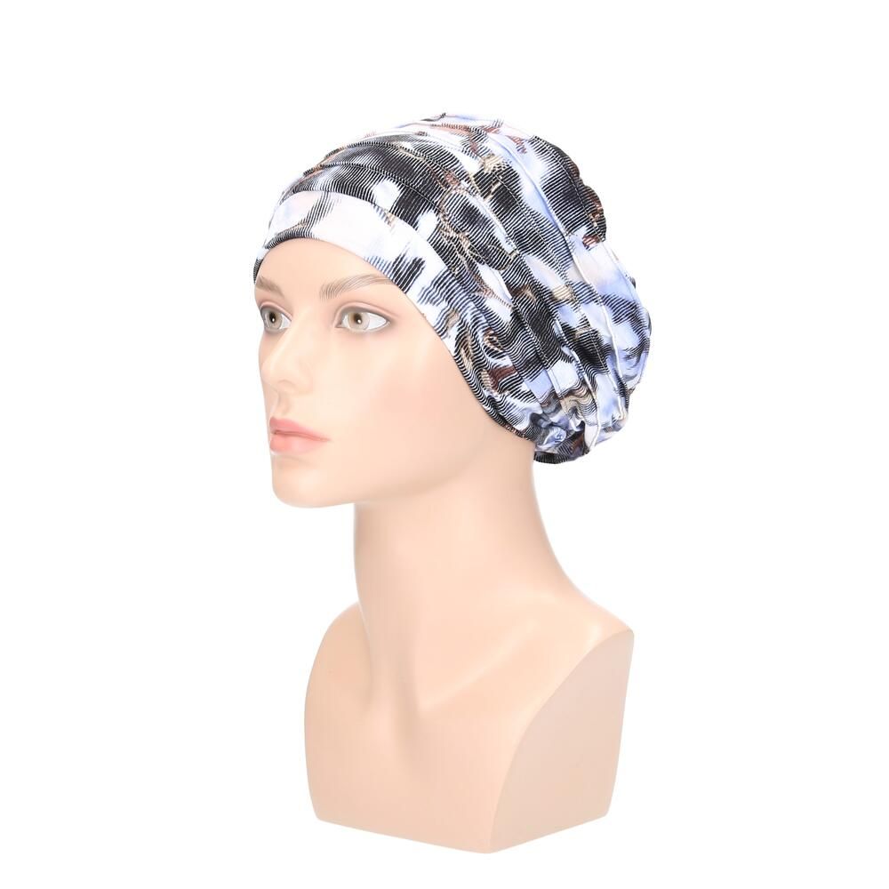 Turban Amira von Turbane - designs by Lofty in Weiß/Braun/Grau 1 St