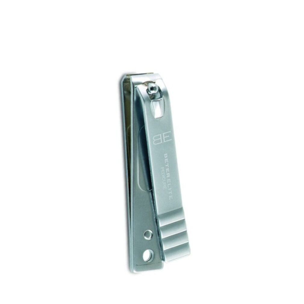 Edelstahl-Nagelknipser mit gerader Schneide und ergonomischem Griff.
