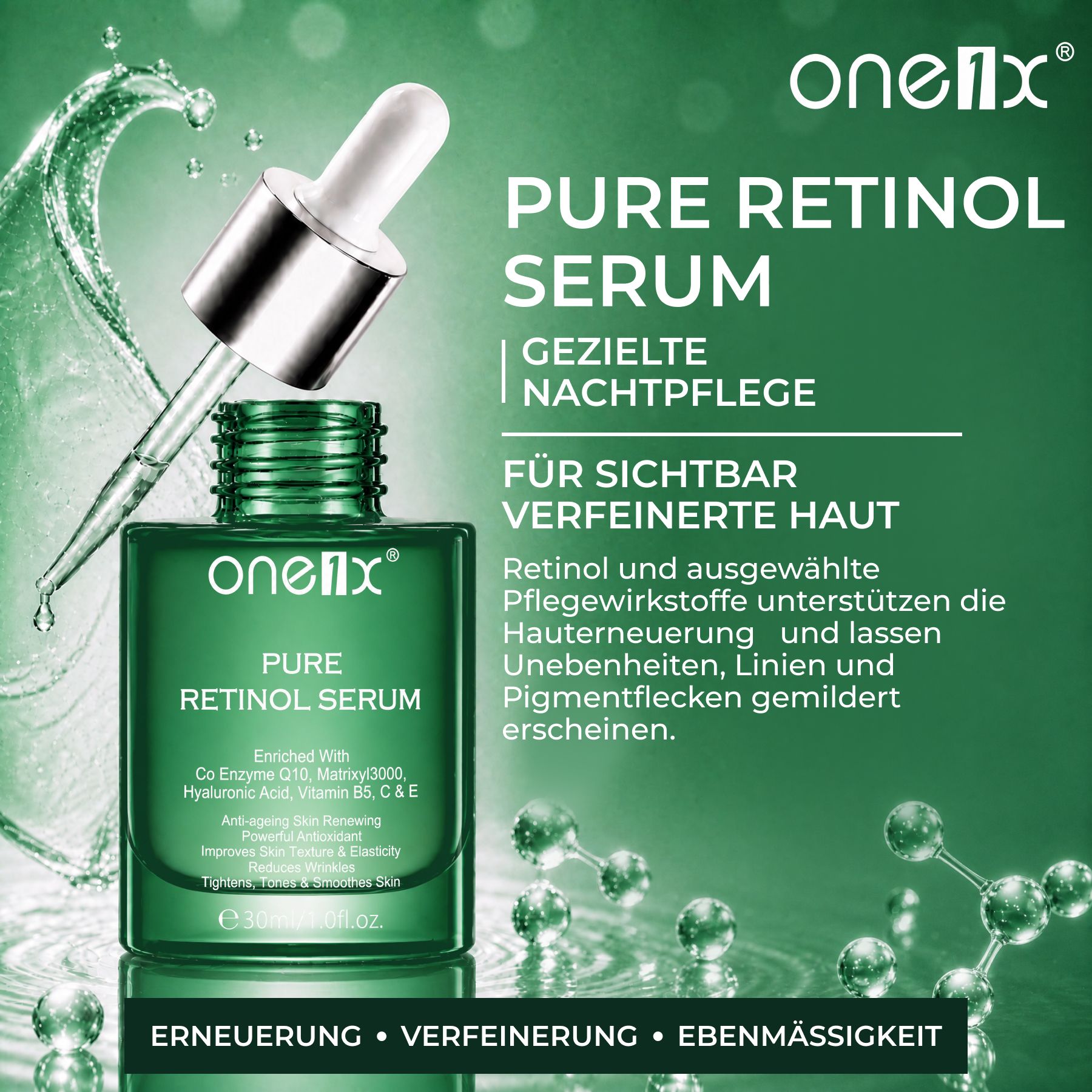 P-beauty Gesichtsserum Retinol Serum  Hyaluronsäure Vitamin B5 C E