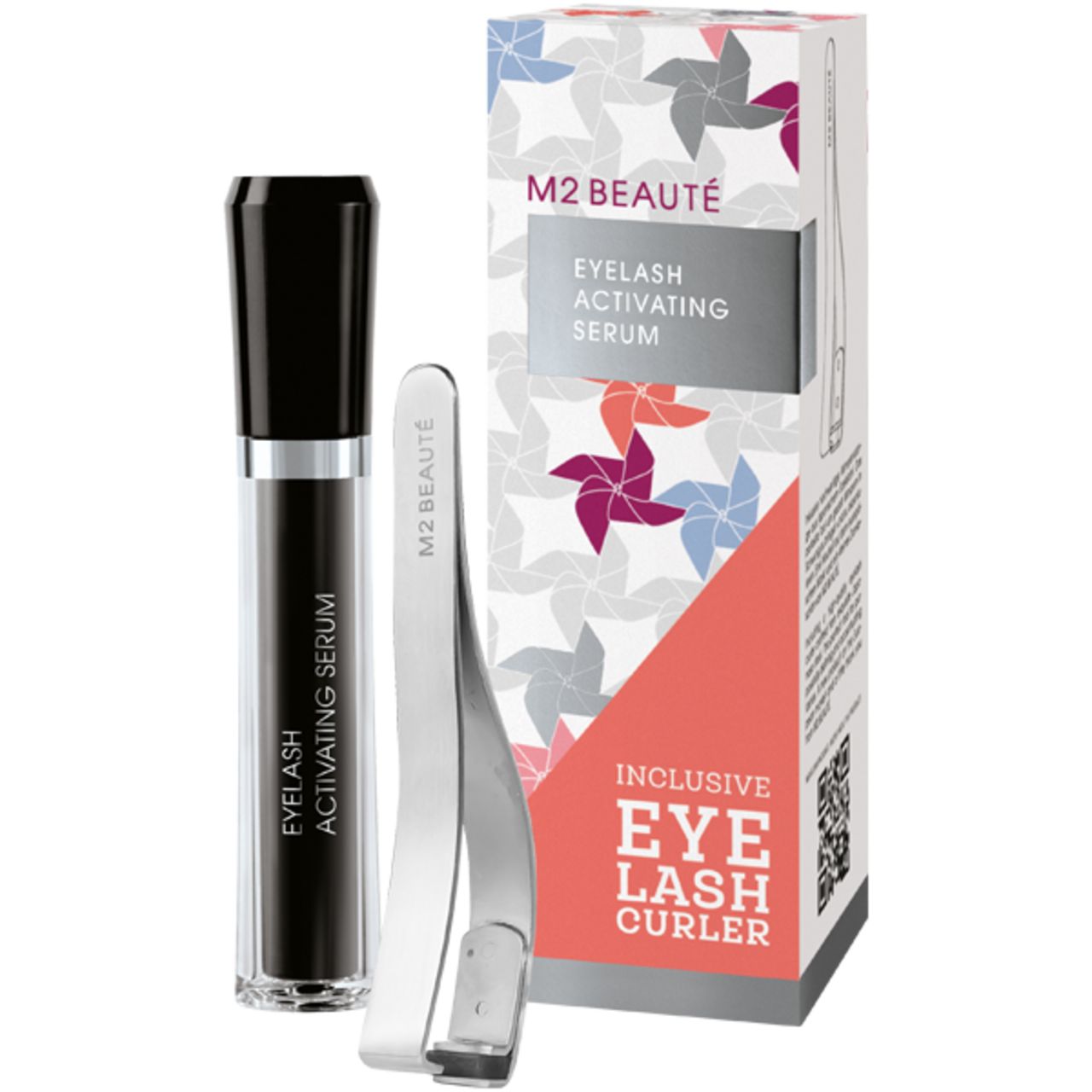 M2Beauté, Summer Edition Set = M2Lashes Eyelash Activating Serum + Eyelash Curler