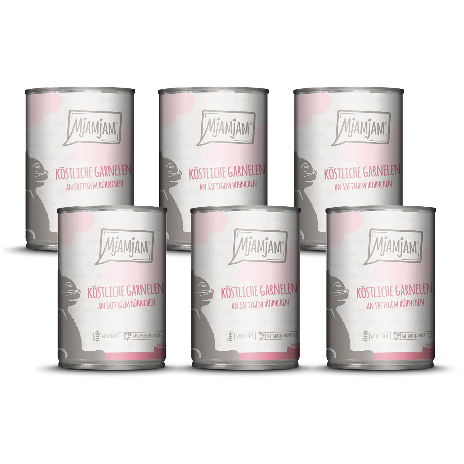 MjAMjAM - köstliche Garnelen an saftigem Hühnchen 6x400 g Futter