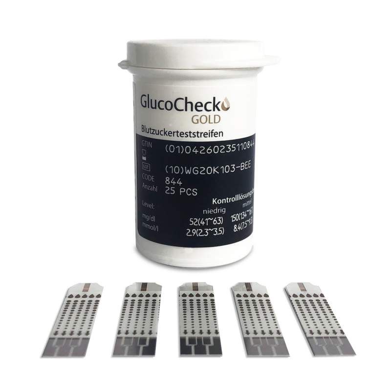 GlucoCheck GOLD Blutzuckerteststreifen, 200 Stück