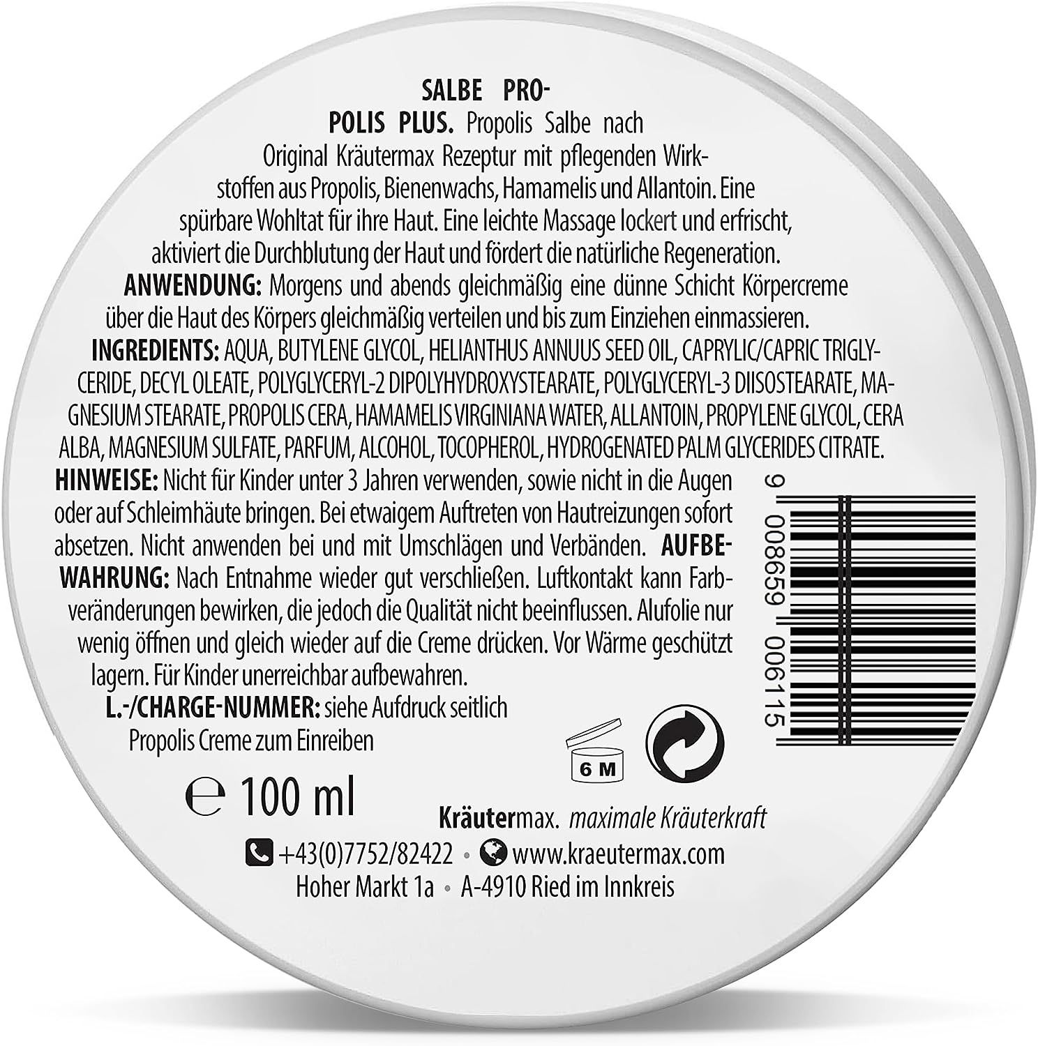 Kräutermax Salbe Propolis plus