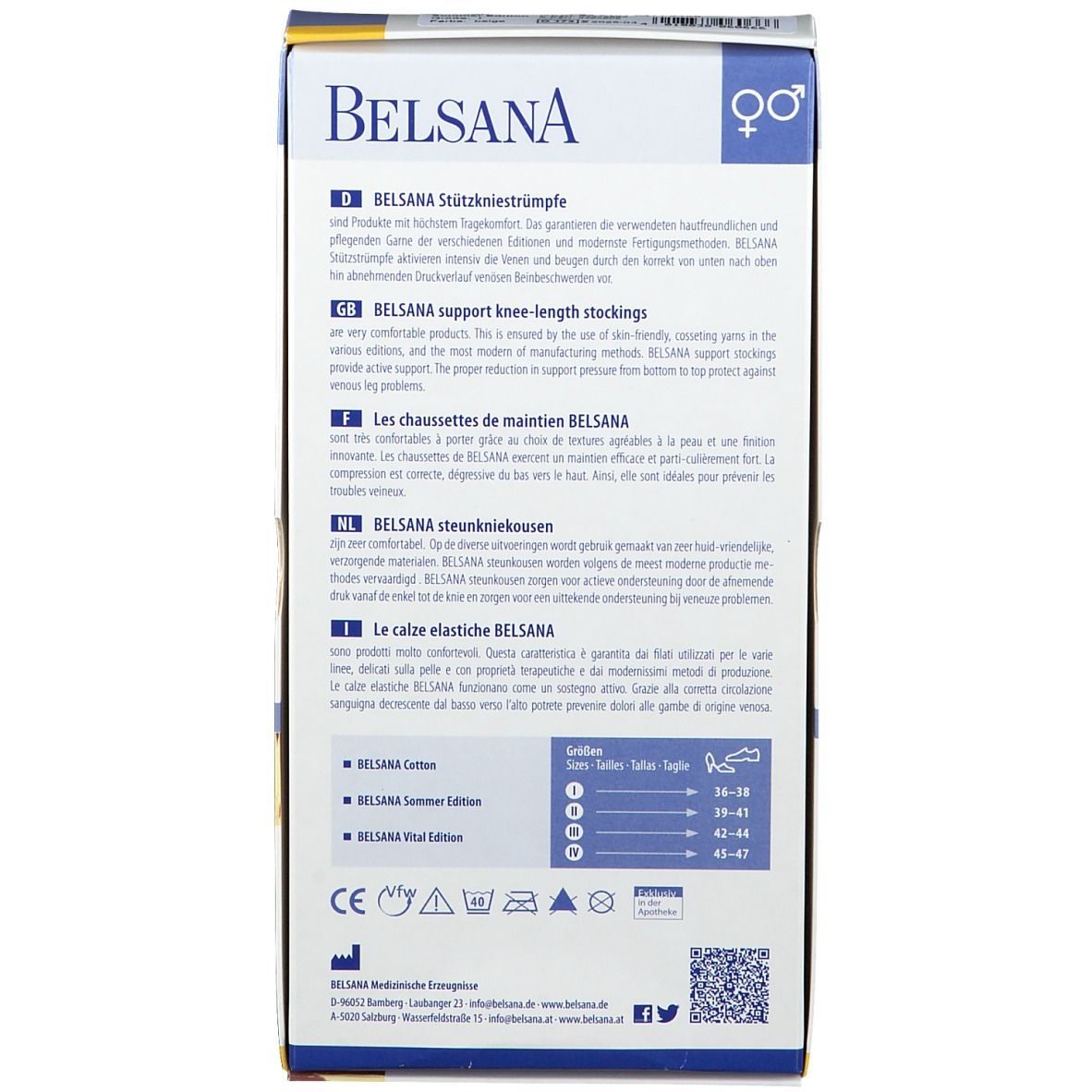 BELSANA Sommer Edt. Stützkniestrumpf Gr. 36-38 Farbe beige
