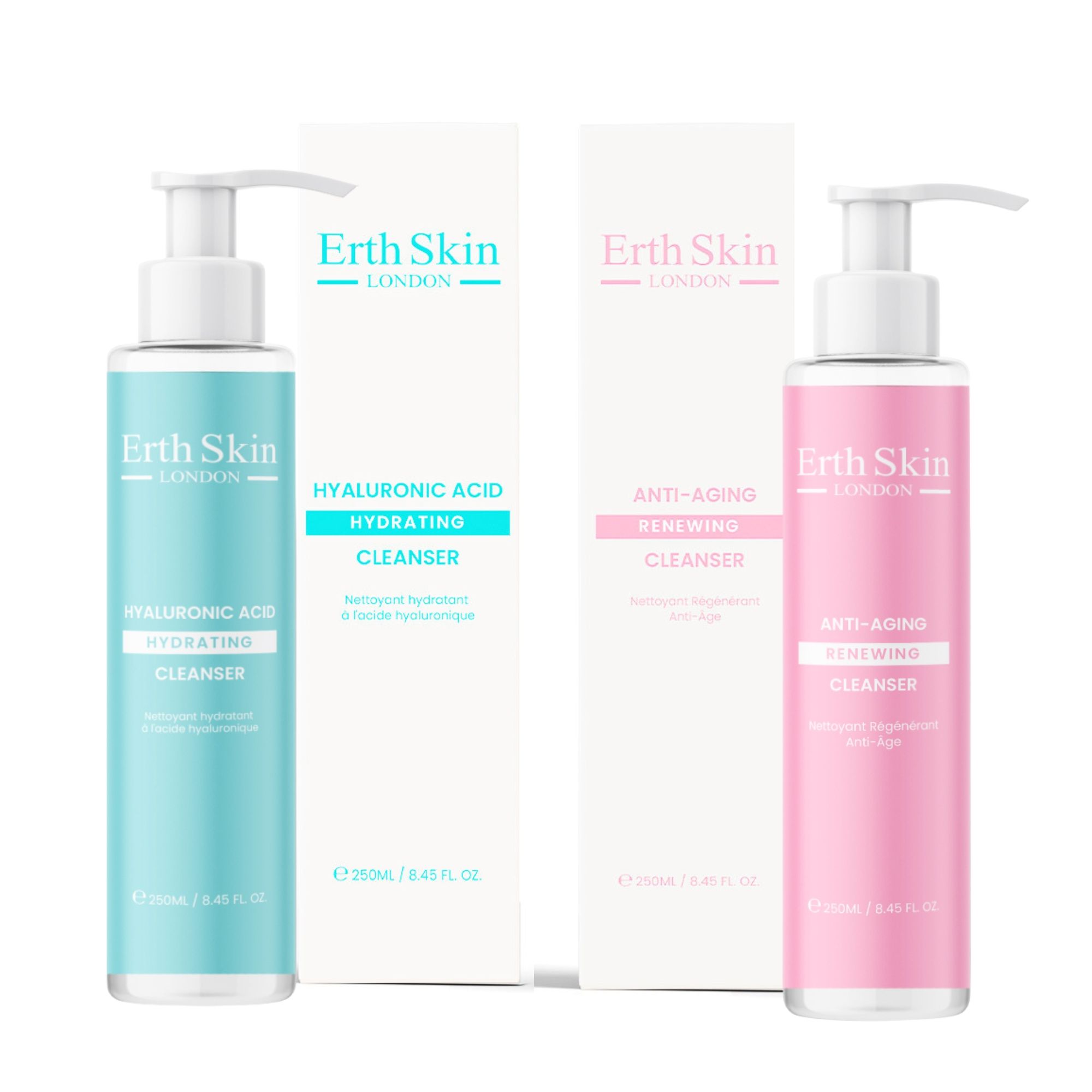ErthSkin London Anti-Aging erneuernder Reiniger + Hyaluronsäure feuchtigkeitsspendender Reiniger