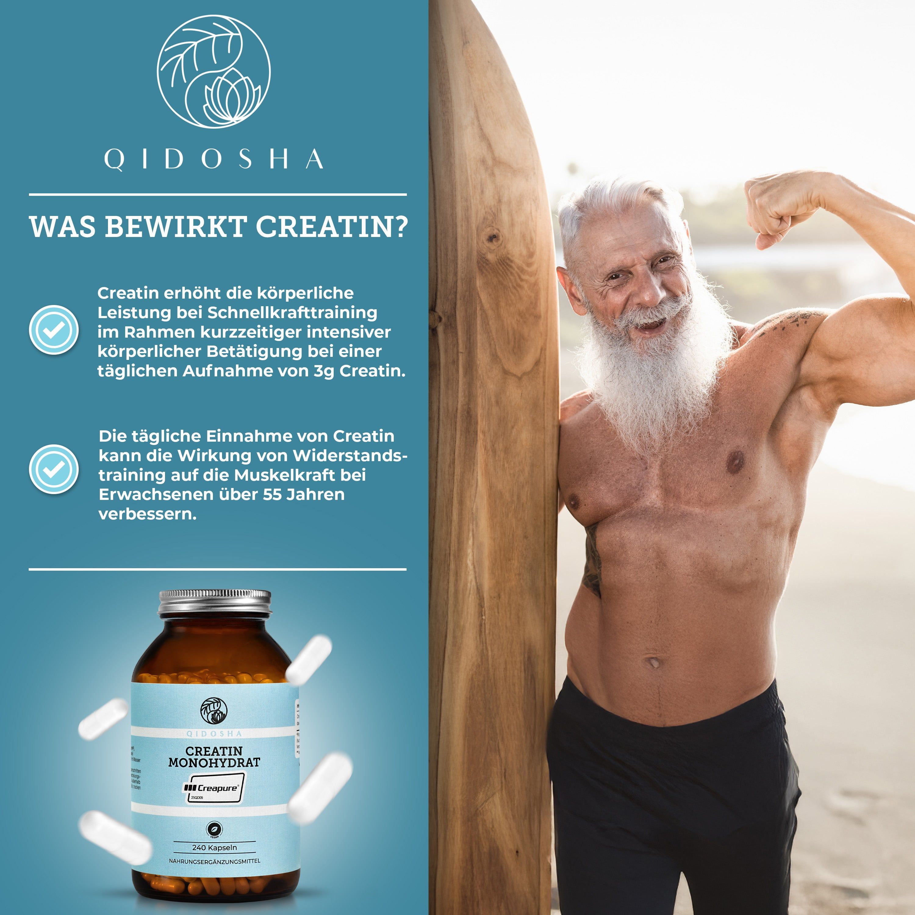 QIDOSHA Creapure® Creatin Monohydrat