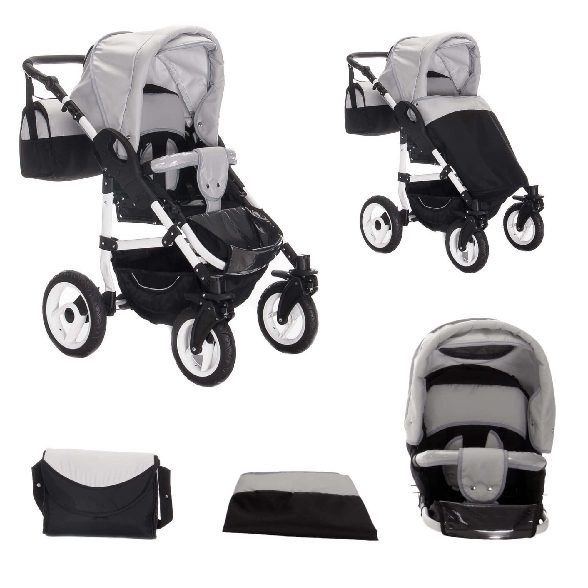 Bebebi Paris 3 in 1 Kinderwagen Set Luftreifen, Concord